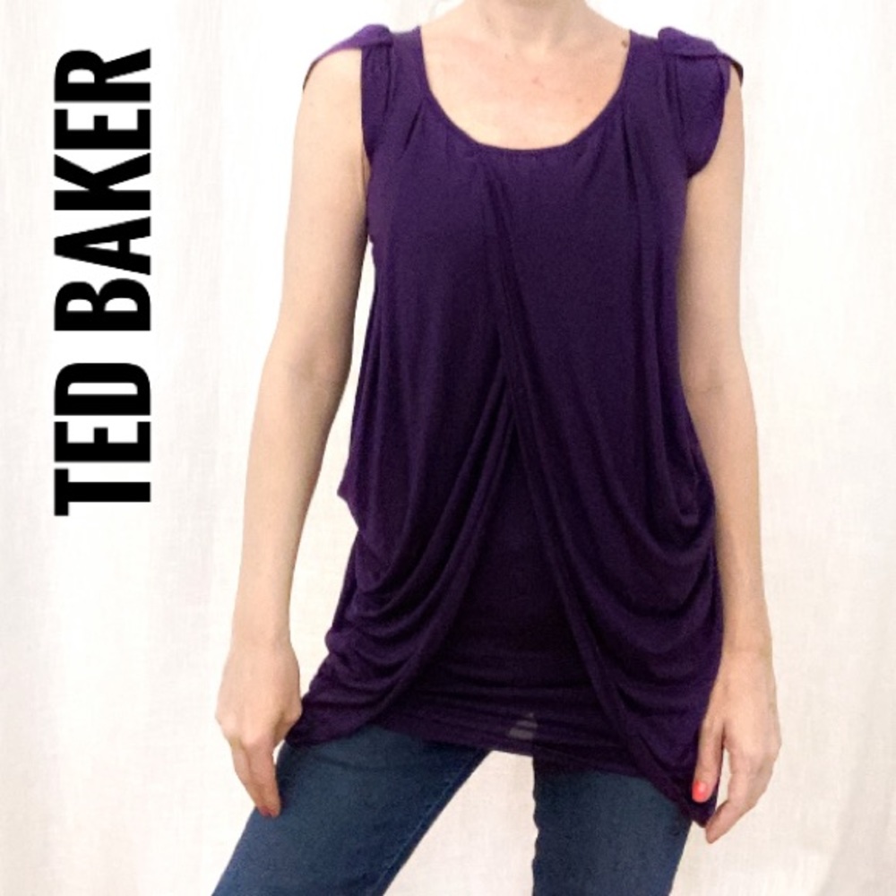 TED BAKER Short sleeve Tunic Top size 2